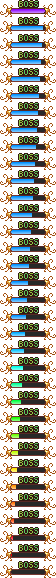 文字並に小さいボスの体力バーのドット絵